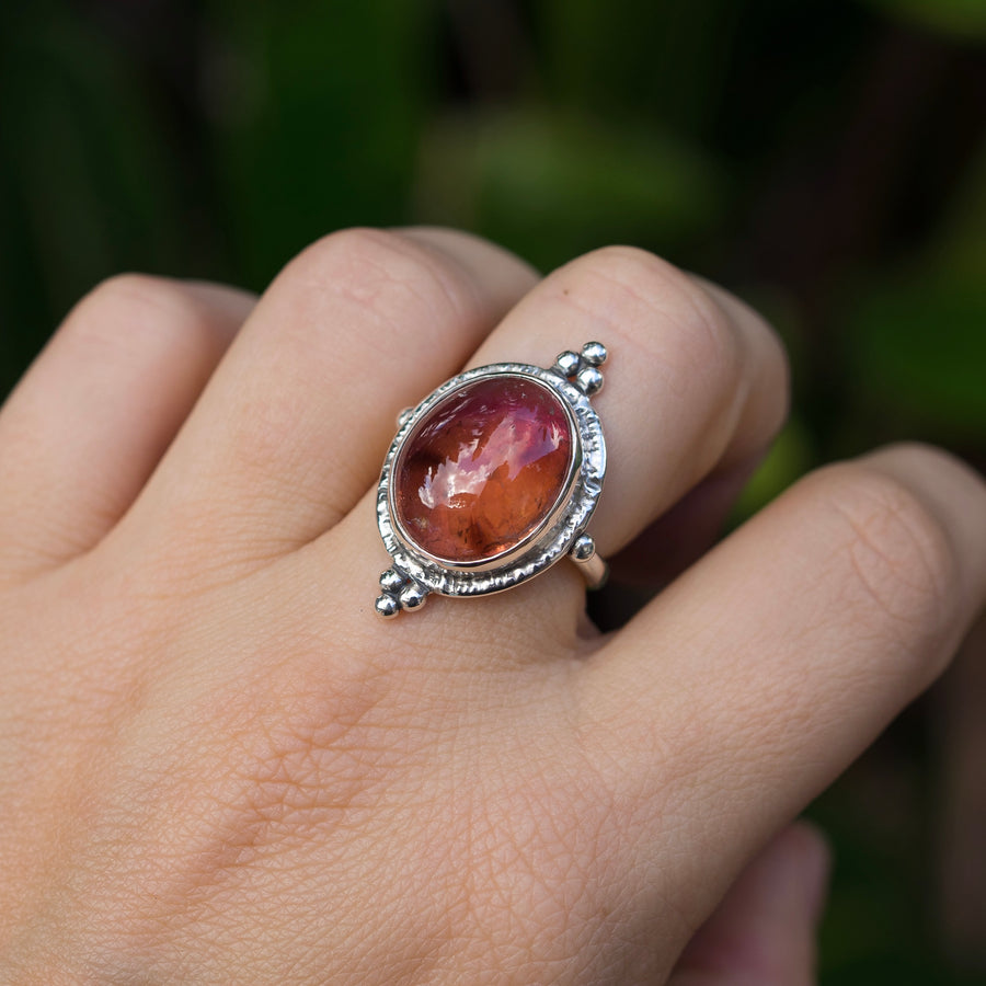 PRE-ORDER FOR NIKKI- Pink Watermelon Tourmaline Ring- Sz 8
