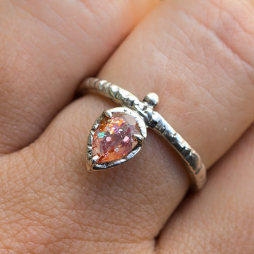 Confetti Sunstone Ring- Sz 8