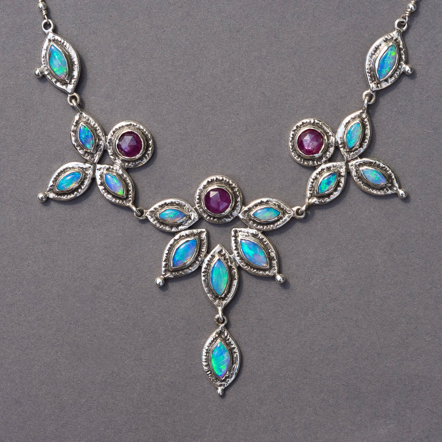 Alice Ruby and Black Opal Pendant – Designs By Gisela Clemens