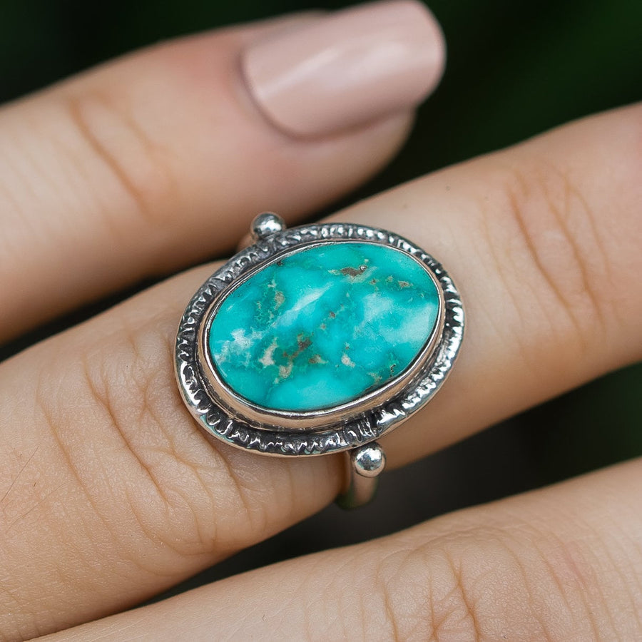 Sz 4.5 Emerald Valley Turquoise Ring