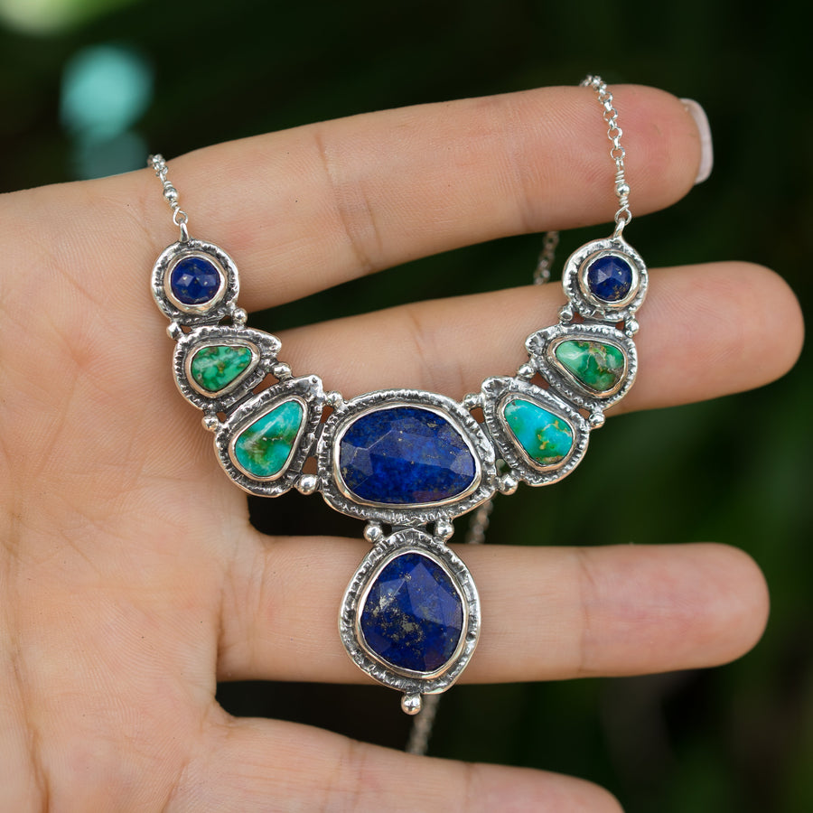 Lapis & Turquoise Collar Necklace