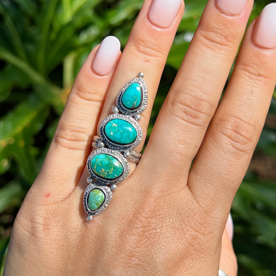 AVAILABLE PRE-ORDER- Emerald Valley Turquoise Ring- Sz 6