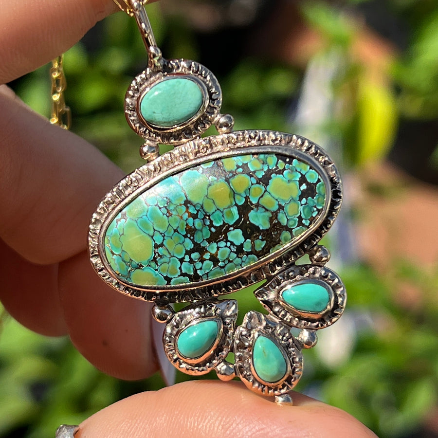 AVAILABLE PRE-ORDER- Bamboo Mountain Turquoise Pendant