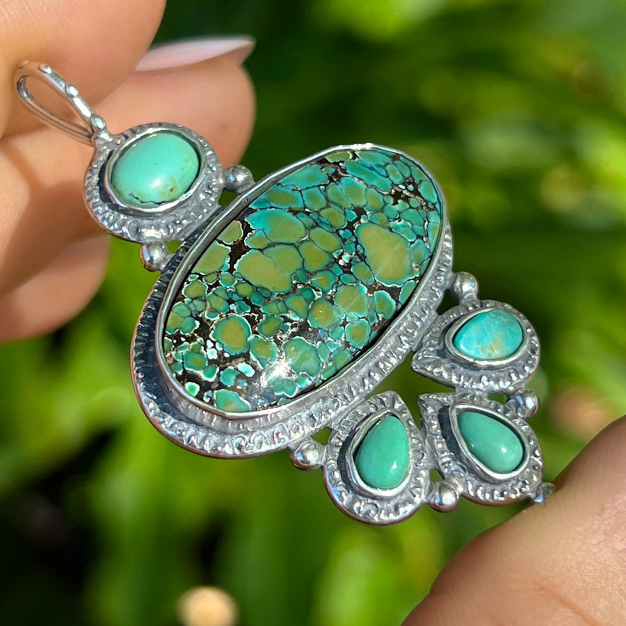 PRE-ORDER FOR JENNIFER- Bamboo Mountain Turquoise Pendant