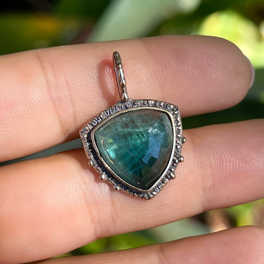 PRE-ORDER FOR JENNIFER- Blue Bicolor Tourmaline Pendant