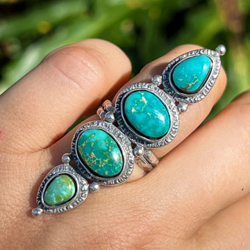 AVAILABLE PRE-ORDER- Emerald Valley Turquoise Ring- Sz 6