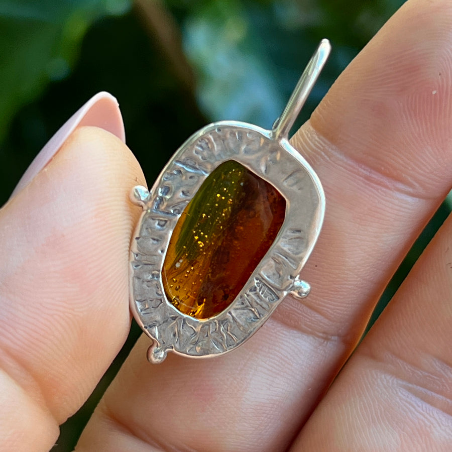 PRE-ORDER FOR KAILI- Dominican Amber Bee Pendant